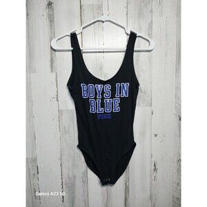 PINK Victoria's Secret Women's XS Black Body Suit Boys In Blue